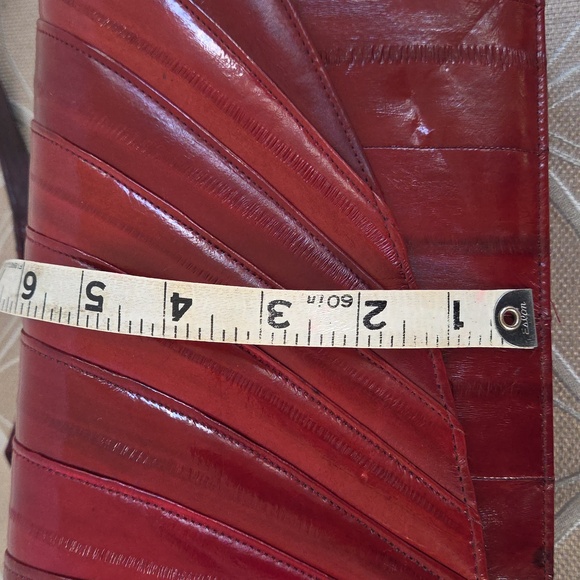 Collection: Vintage Genuine Red Eelskin Purse And Accessories! - Picture 4 of 13